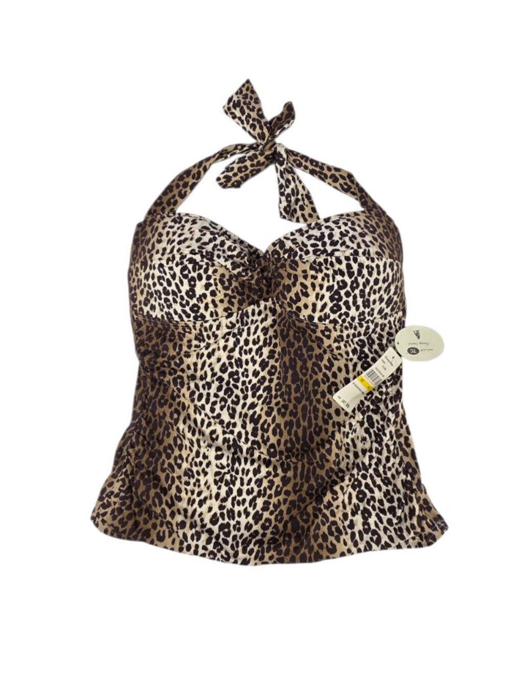 Tommy Bahama Cat Island Tankini Top, Wireless, Tummy Control, Halter, Size M